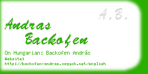 andras backofen business card